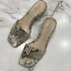 Schutz Faux Snakeskin sandals
